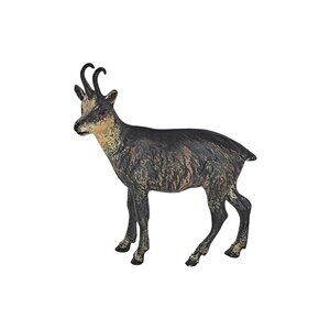Antique Cold Painted Bronze Chamois Antelope Deer Miniature Figurine